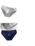 3 Pack Men's Ultra-Thin Seamless Ice Silk Cool-Touch Briefs