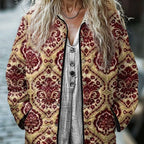 Women's Cotton Padded Jacket With Digital Floral Print