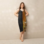Half Black Half Gāolàng - Womens Chiffon Slip Dress