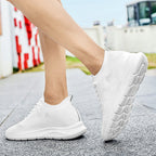 Indoor height increasing sports and leisure shoes for men white invisible height increasing shoes 7CM