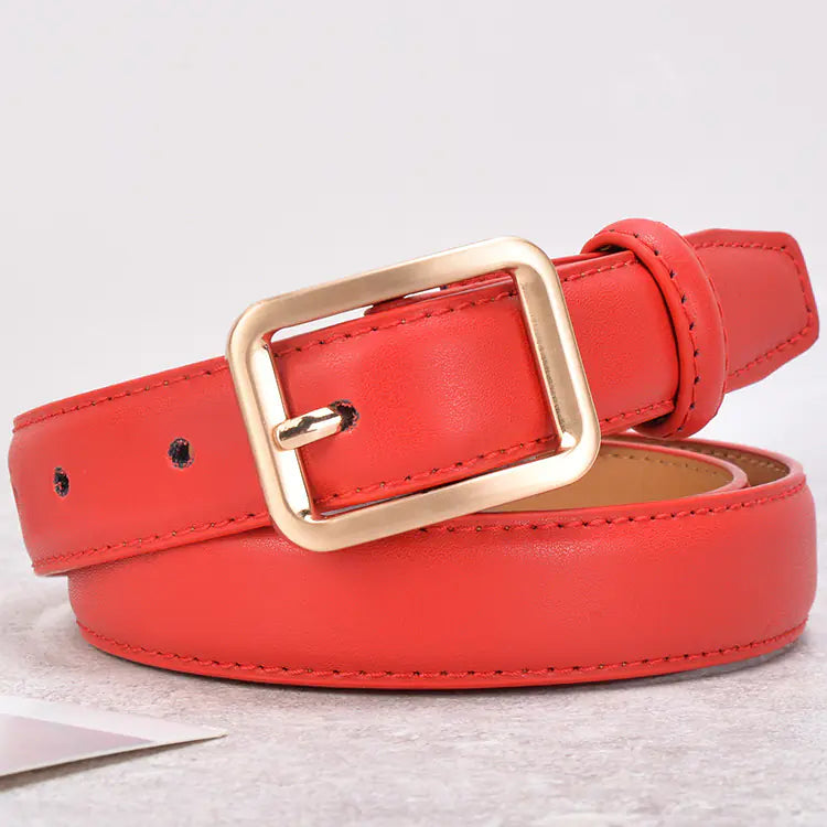 Classic Women’s Leather Belt | 2.3 cm Pin Buckle