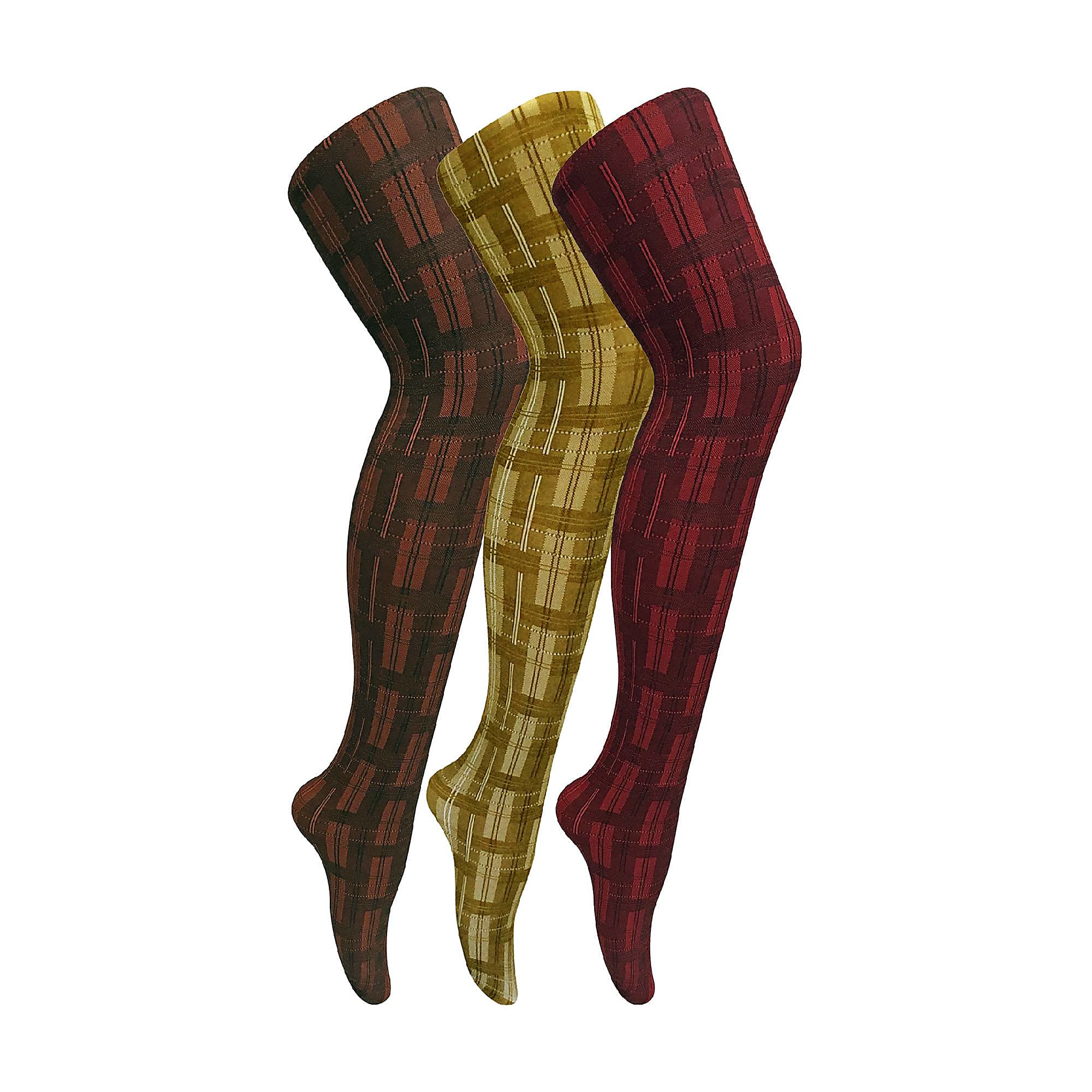 3 Pair Multipack Ladies 80 Denier Tights | Soft Patterned Tights
