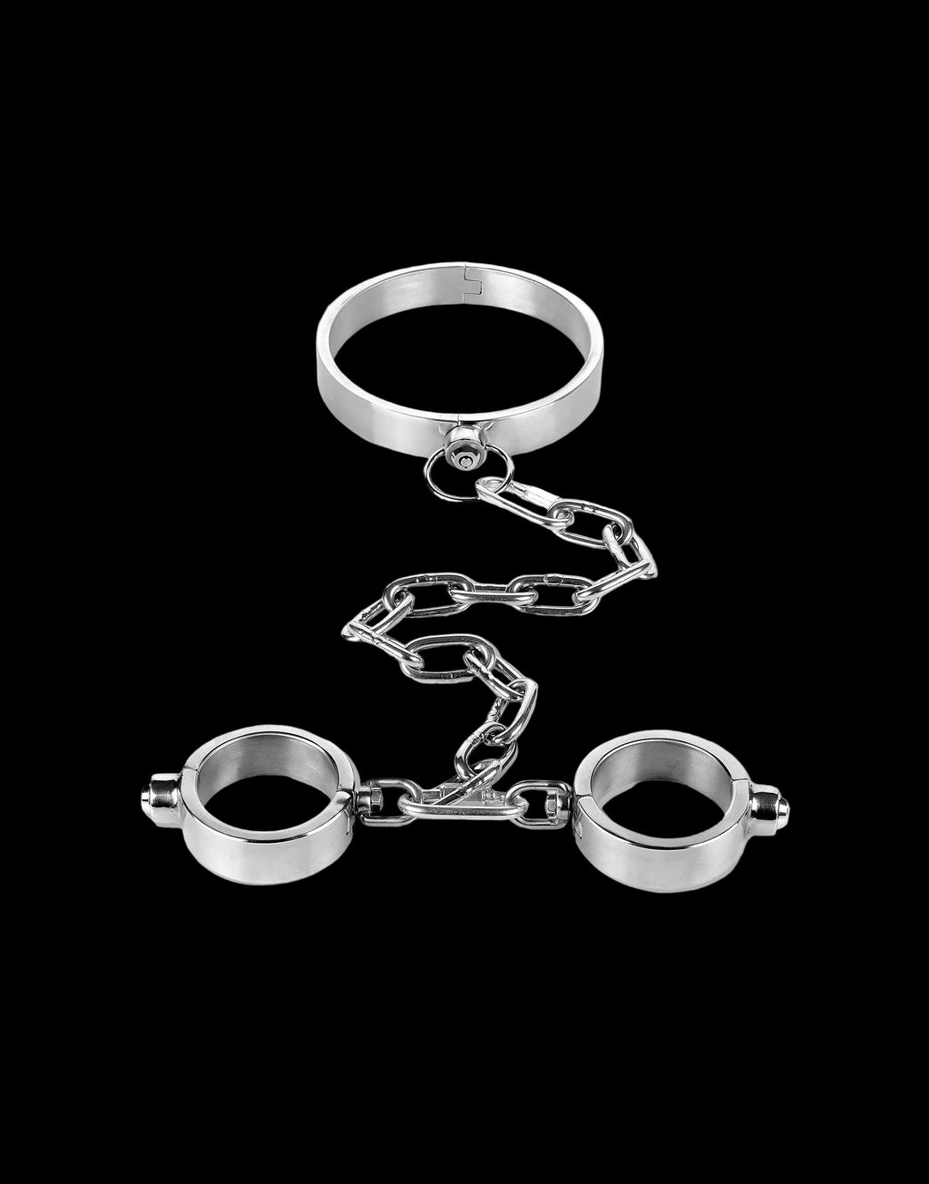 Stainless Steel Neck and Wrist Restraints (Push-Button Lock)