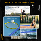 SPORTNOW 4m Badminton Net, Adjustable Sports Net for Tennis, Volleybal, Blue