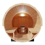 KOVE Outdoor Barrel Sauna – 5–6 Person Garden Sauna with 6kW Harvia Electric Heater