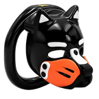 Pup Hood Chastity Cage Orange