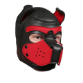 Mr S Leather NEOPRENE Puppy Hood | Black & Red