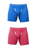 2 Pack Men's Sporty Cut Anti-Chafing Breathable Stretch Fit Midway Briefs