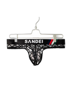 3 Pack Men's Low-Rise Lace Sexy Mesh Briefs And Thongs
