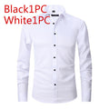 Spring And Autumn Formal Casual High-end Black Shirt Men's Long Sleeve