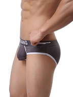 Men's Breathable Cotton Pouch Briefs with Fly
