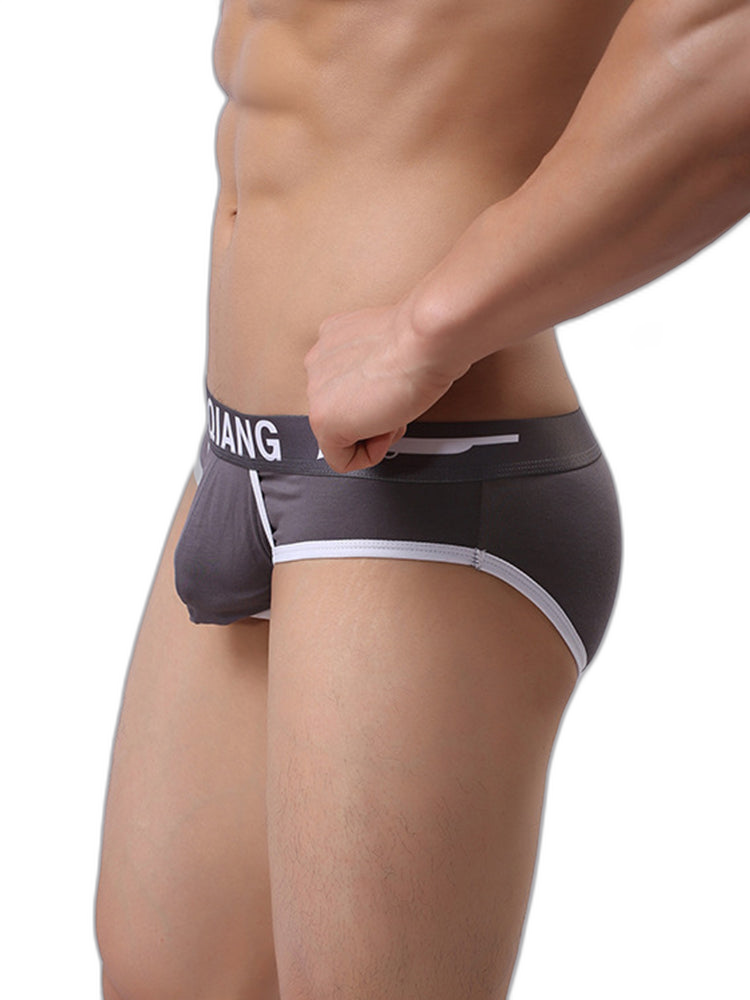 Men's Breathable Cotton Pouch Briefs with Fly