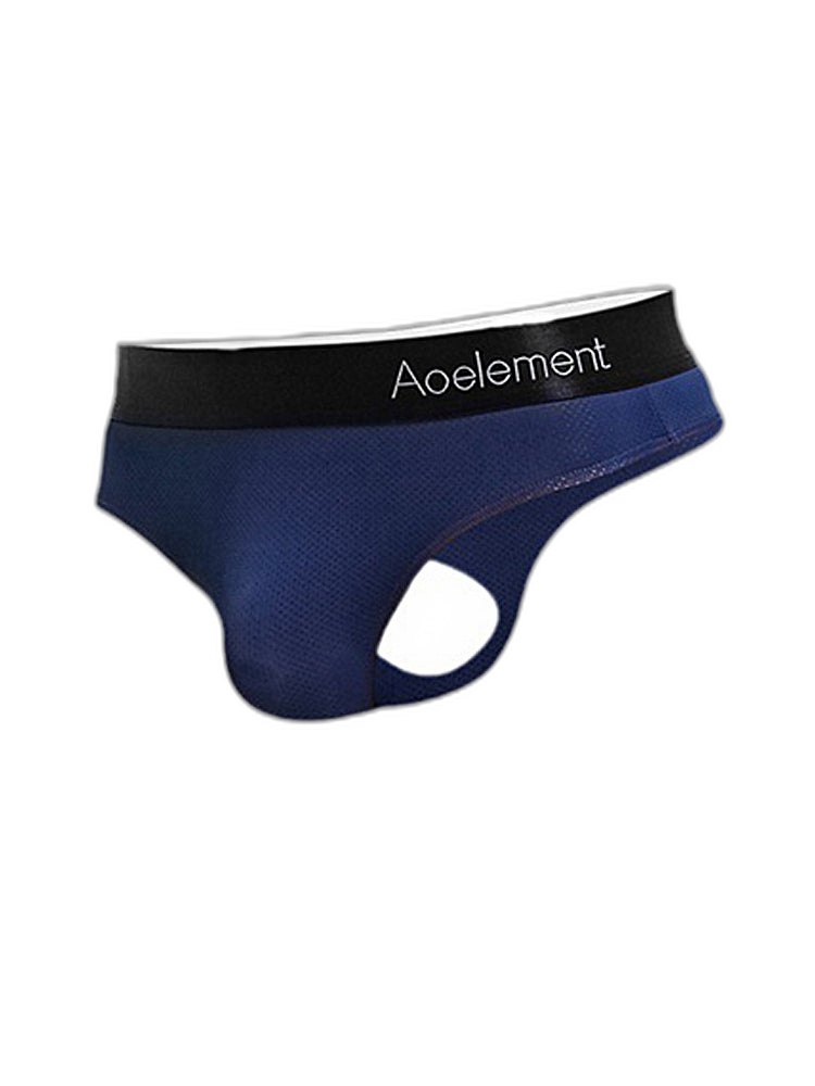 4 Pack Men's Low-Rise Stretchy U-Pouch Thongs