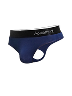 4 Pack Men's Low-Rise Stretchy U-Pouch Thongs