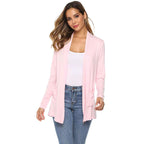 European And American Mid-length Long-sleeved Cardigan Sweater Women