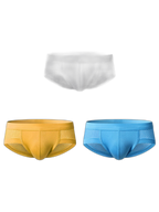 3 Pack Mens Contour Pouch Support Breathable Briefs