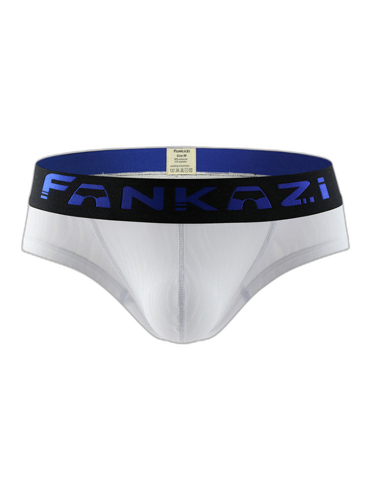 3 Pack Men's Striped U-Pouch Breathable Casual Briefs