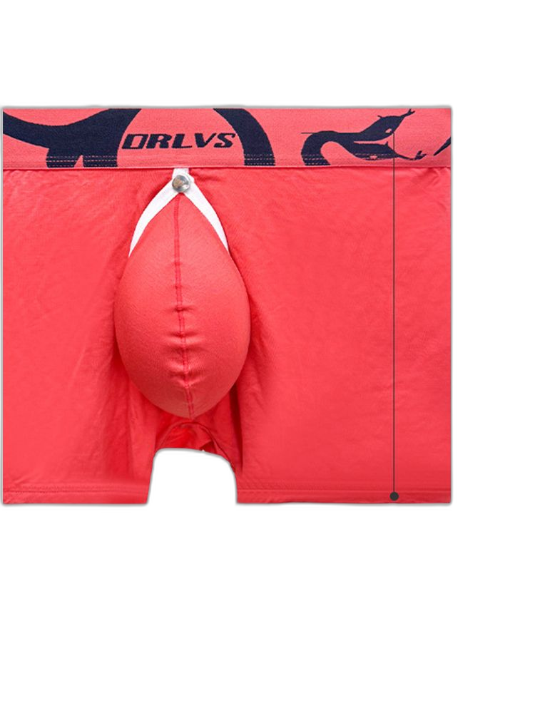 Men's Detachable Pouch Easy-Access Open Fly Modal Split-Crotch Boxers Briefs