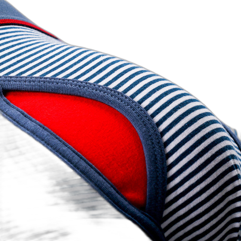Men's Striped Cotton Sports Boxer Briefs