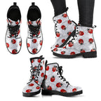 Women's High Help Combat Boots Seven Star Ladybird Cute Cartoon British Work Clothes Boots