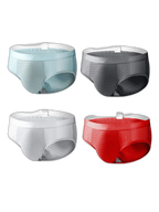 4 Pack Breathable Ice Silk Antibacterial Men's Briefs