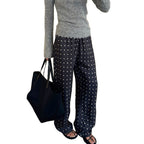 Loose And Comfortable Polka-dot Long Straight-leg Pants