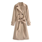 Double Breasted Mid-length Trench Coat