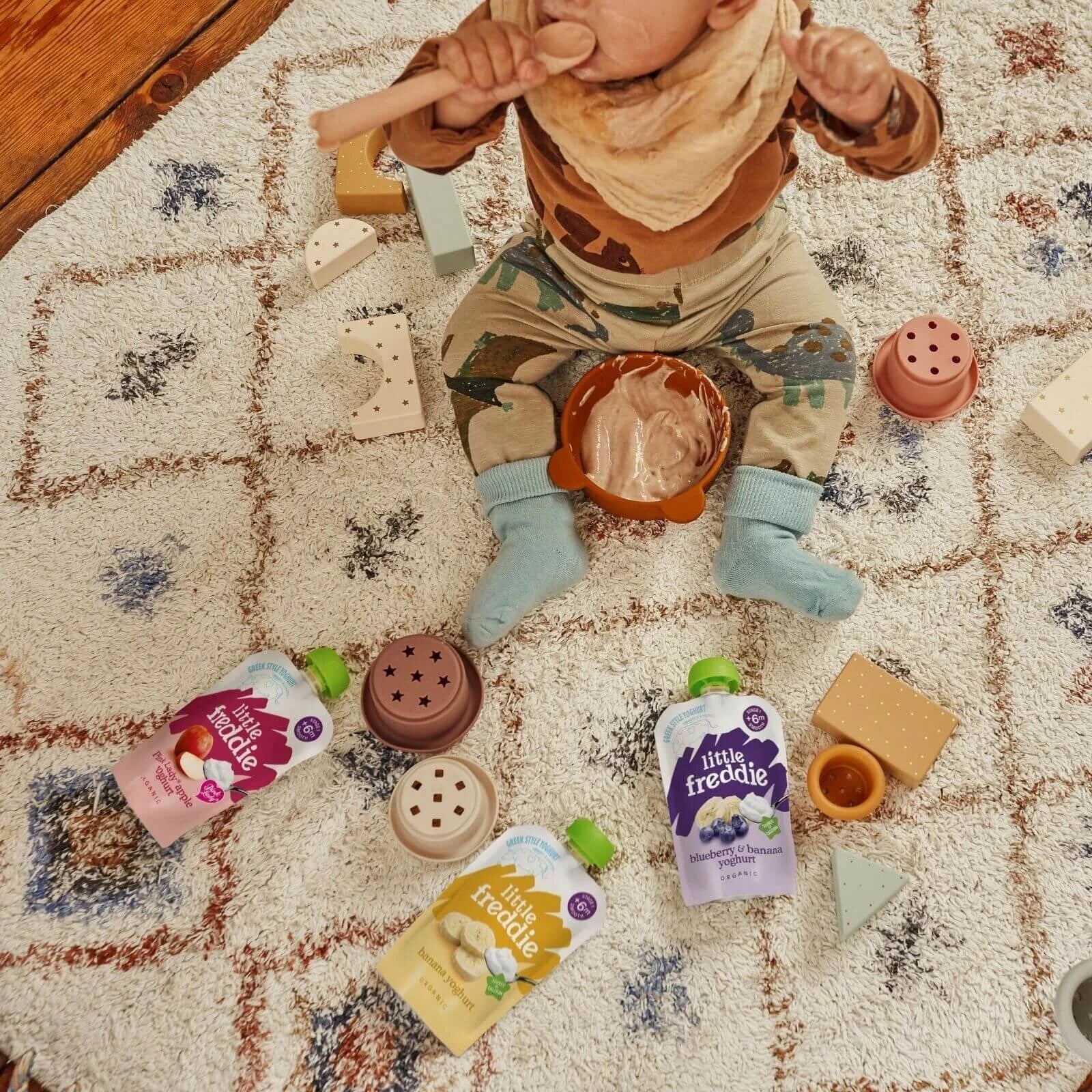 Little Freddie Organic Blueberry & Banana Greek Style Yoghurt Baby Food Pouch 6+ months 100g