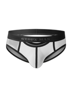 Men’s Spliced Lines U Convex Pouch Cotton Briefs