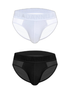 2-pack Men's Sexy Semi-transparent Ribbed Briefs