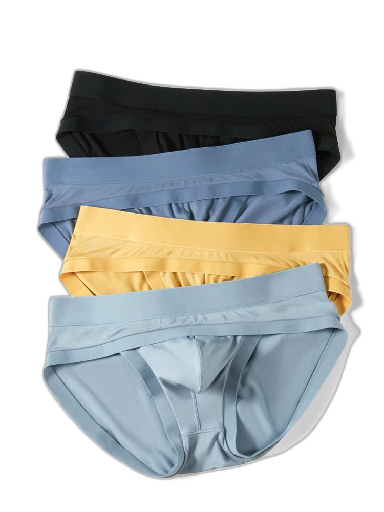 2 Pack Men's Ultra-Soft Fabric Stretch Fit Supportive Pouch Breathable Briefs