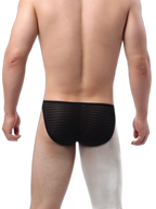 2 Pack Men's Solid-Color Checkered Briefs