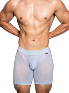 2 Pack Men's Trendy Breathable Ice Silk Boxer Briefs