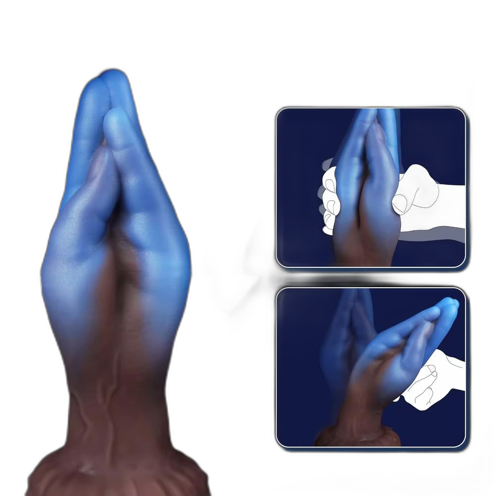 Mystique - 8.2 Inch Blue Fist Dildo - Silicone Anal Toy