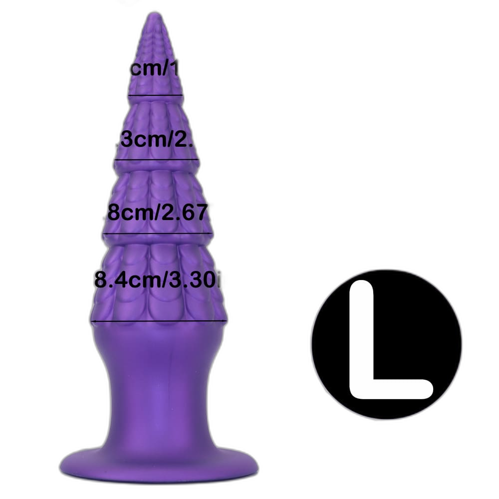 Christmas Tree Dildo - Silicone Butt Plug with Unique Layered Design - 3 Sizes