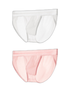 2 Pack Men's Ultra-Soft Ice Silk Quick-Dry Smooth Cooling Briefs