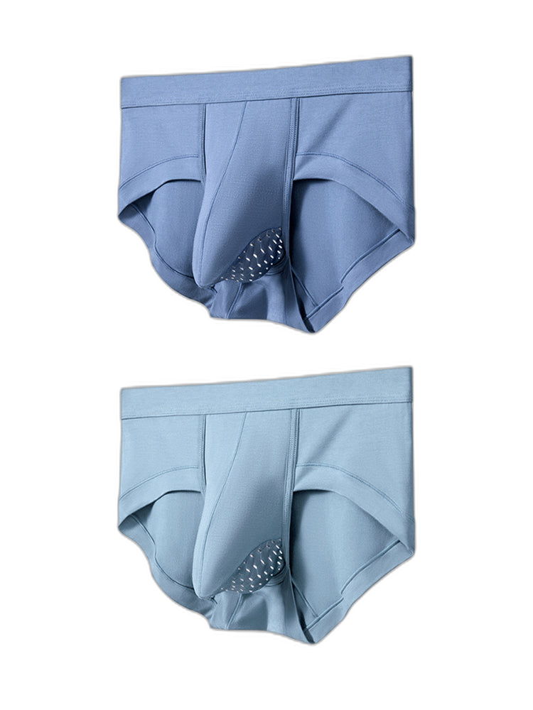 2 Pack Men's Breathable Pouch Separate Modal Briefs