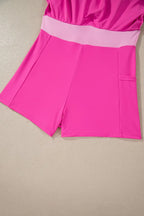 Swim Dress With Shorts | Pink One Piece Swimsuit Built In
