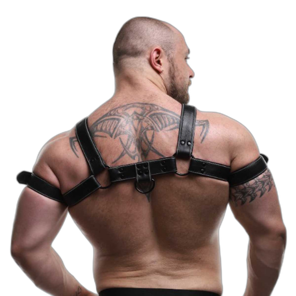 ruff GEAR Leather Bulldog Reflector Harness