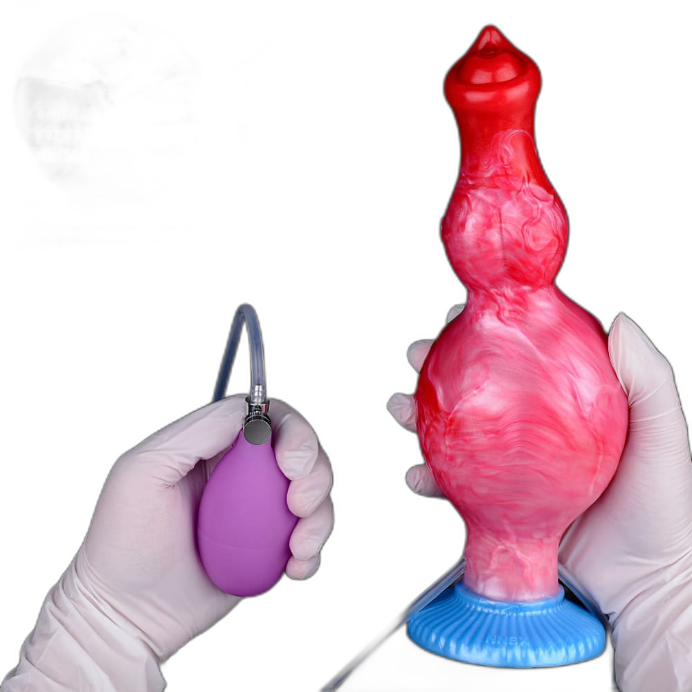Knox - Inflatable Knot Dildo - Squirting Silicone Dildo