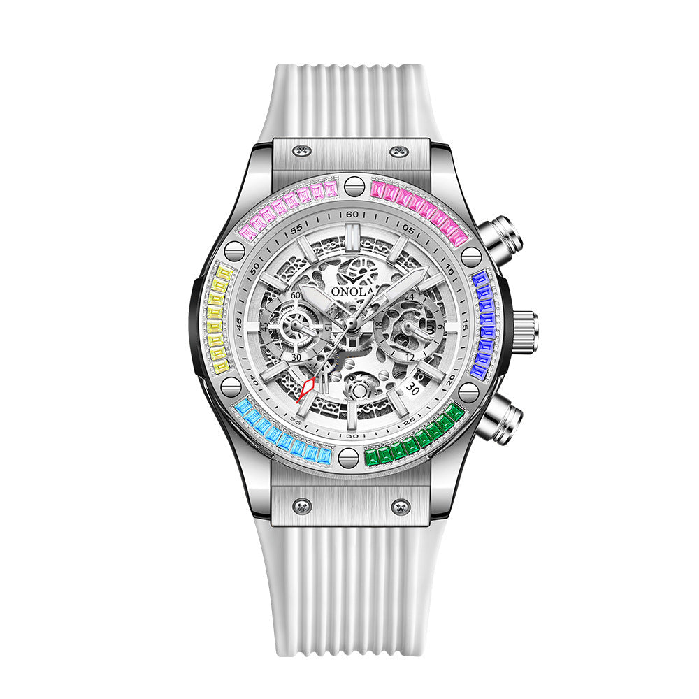 Men's Fashionable All-match Waterproof Multi-functional Quartz Watch