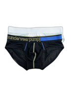 2 Pack Men's Mesh Loose Fit Sport Low-Rise Briefs