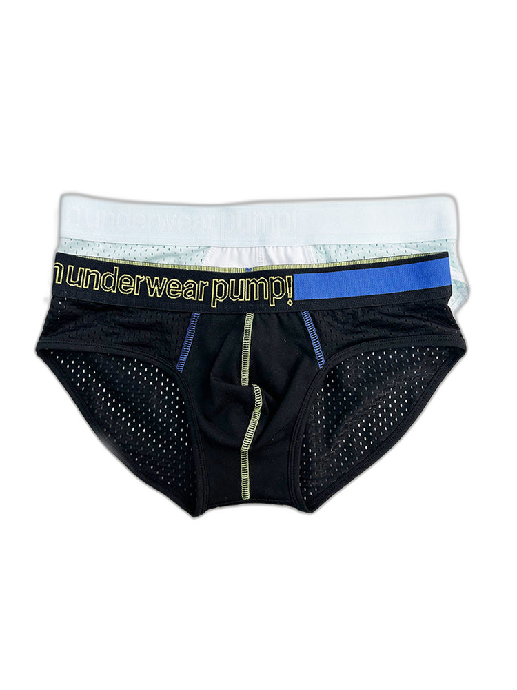 2 Pack Men's Mesh Loose Fit Sport Low-Rise Briefs