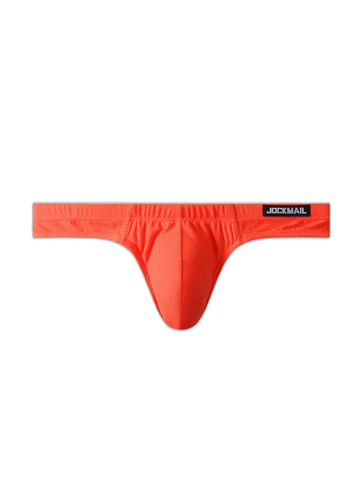 Men's Simple Breathable Mesh Pouch Thong & Strings