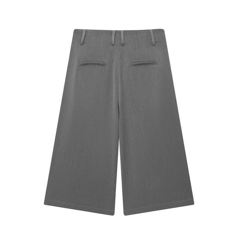 Women's Minimalist Solid Color Long Casual Shorts
