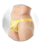 3 Pack Men's Low Waist Transparent Sexy Large Pouch Ice Silk Thong