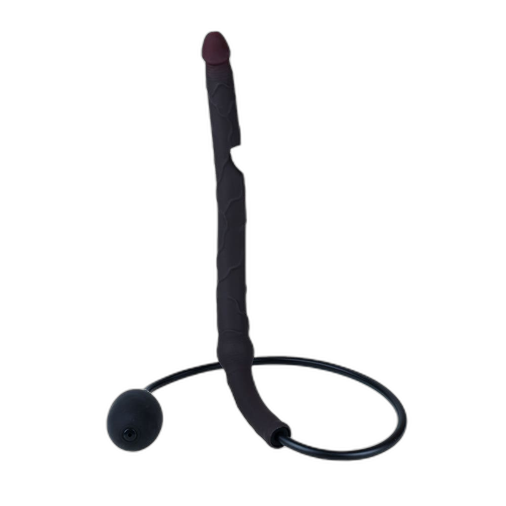Wowza - Long Inflatable Silicone Butt Plug - Inflatable Anal Dildo