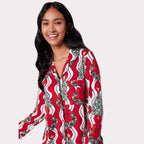 Christmas Printed Long-sleeved Trousers Autumn Ladies Home Leisure Suit