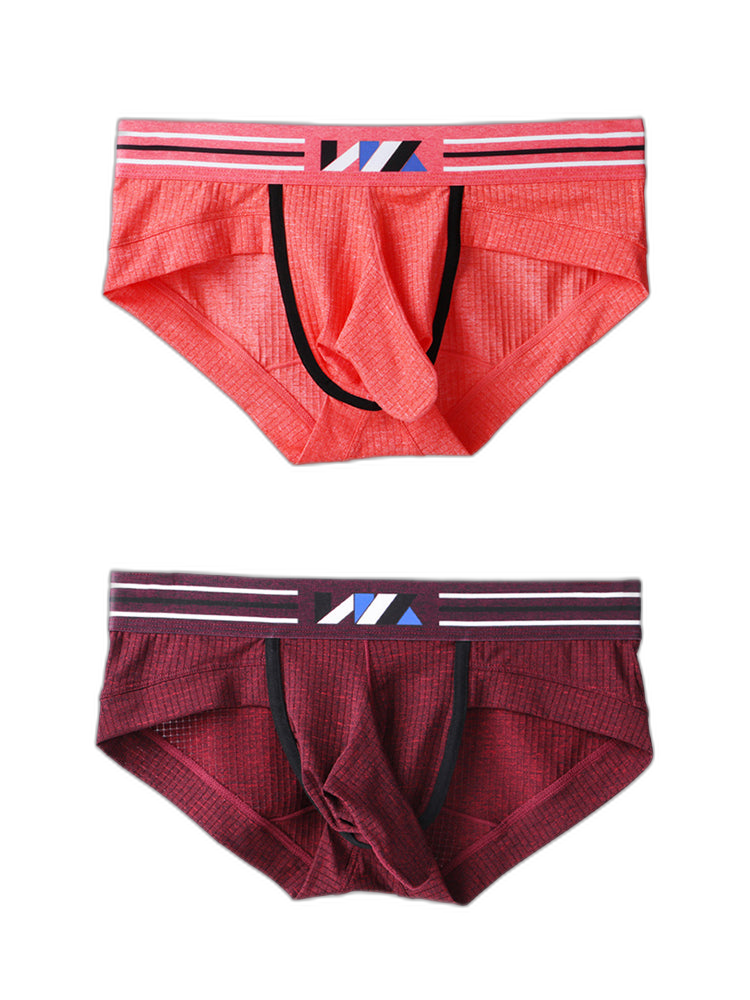 2 Pack Soft Separated Pouch Mens Briefs