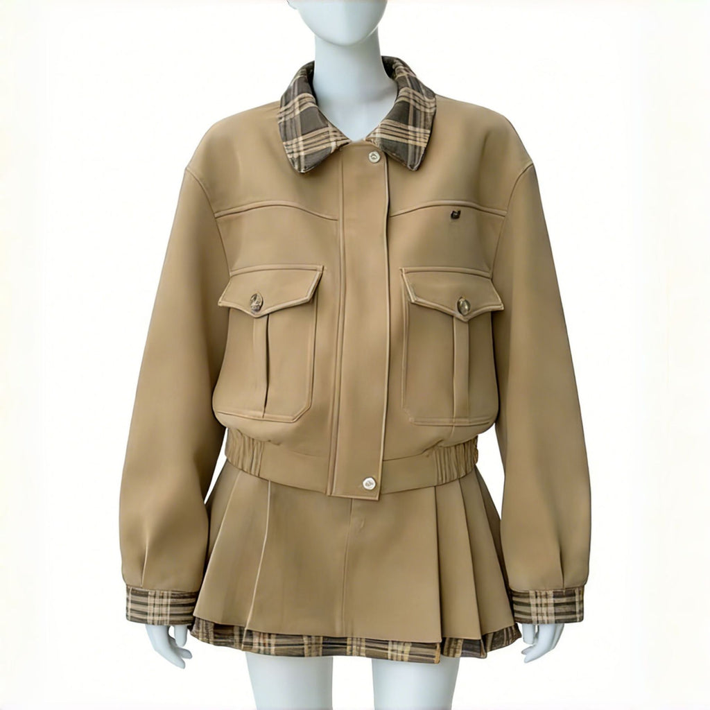 Women's Winter Preppy-Style Woolen Skirt